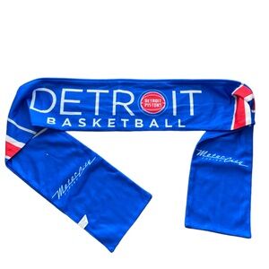 🔥5/$25 NBA Basketball Detroit Pistons Fleece Promotional Scarf Motor City Casino